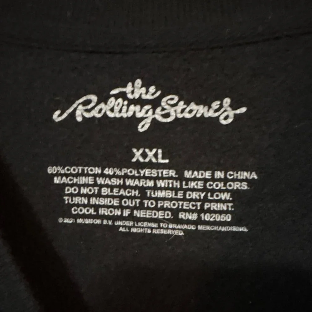 Santa HatThe Rolling Stones Black Cropped Sweatshirt XXL - Picture 2 of 5